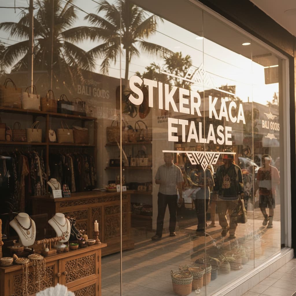 sticker branding kaca etalase