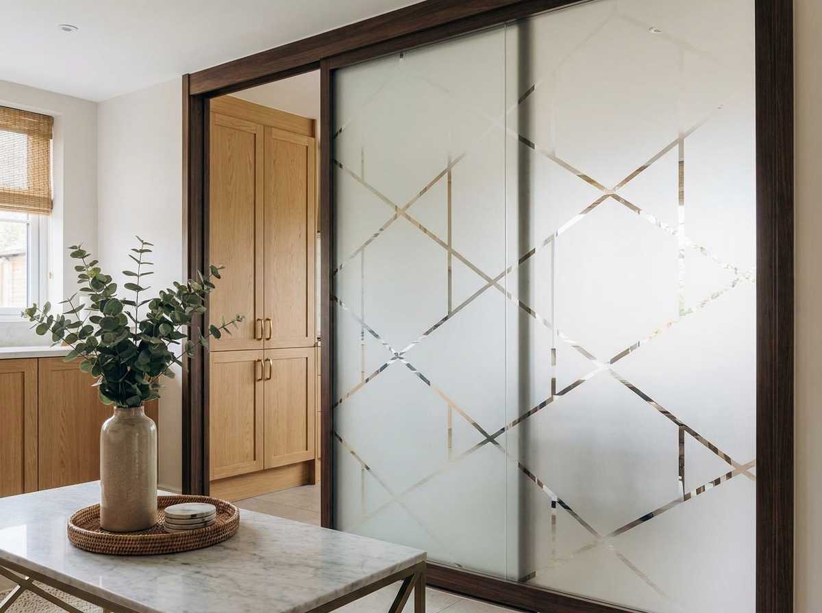 Standar 3-Layer: Sandblast Kaca Motif Minimalis untuk Rumah Bali
